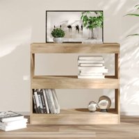 Berkfield Home Book Cabinet/Room Divider Sonoma Oak 80x30x72 cm in Brown | Size: 80 x 30 x 72 cm