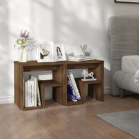 Berkfield Home Bed Cabinets 2 pcs Brown Oak 40x30x40 cm Engineered Wood | Size: 40 x 30 x 40 cm