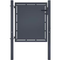 Berkfield Home Garden Gate Steel 100x75 cm Anthracite