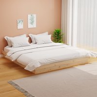 Berkfield Home Bed Frame without Mattress Solid Wood Super King in Brown