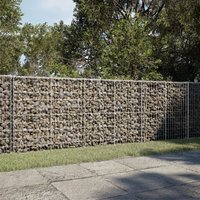 Berkfield Home Gabion Basket with Cover 350x100x100 cm Galvanised Iron in Silver | Size: 350 x 100 x 100 cm