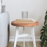 Berkfield Home Table Top Ø30x2.5 cm Round Solid Wood Beech in Brown | Size: 30x2.5 cm