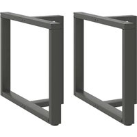 Berkfield Home Dining Table Legs T-Shaped 2 pcs Anthracite 90x35x(72-73) cm Steel in Black