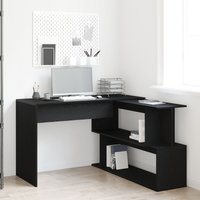 Berkfield Home Desk in Black Oak - 200x50x76 cm, Made with Engineered Wood | Size: 200 x 50 x 76 cm