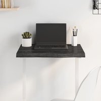 Berkfield Home Table Top Dark Grey 60x50x(2-4) cm Treated Solid Wood Oak