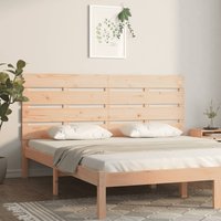 Berkfield Home Headboard 180x3x80 cm Solid Wood Pine in Brown | Size: 180 x 3 x 80 cm