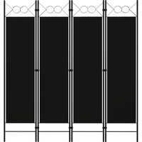 Berkfield Home 4-Panel Room Divider Black 160x180 cm