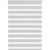 Berkfield Home Zebra Blind Light Grey 95x100 cm Fabric Width 90.9 cm Polyester
