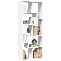 Berkfield Home Room Divider Bookcase White 67x25x161.5 cm Engineered Wood