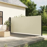 Berkfield Home Retractable Side Awning Cream 180x500 cm