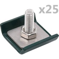 Berkfield Home Grid Mat Connector 25 Sets Green