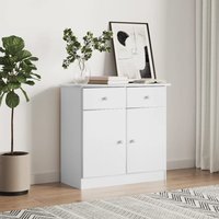 Berkfield Home Sideboard ALTA White 77x35x73 cm Solid Wood Pine | Size: 77 x 35 x 73 cm