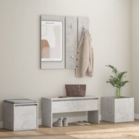 Hallway Furniture Set Concrete Engineered Wood