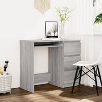 Berkfield Home Desk Grey Sonoma 90x45x76 cm Engineered Wood | Size: 90 x 45 x 76 cm