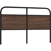 Headboard Oak 160 cm Steel & Engineered Wood
