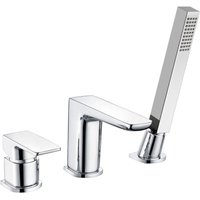 Astra Contemporary Chrome Deck Mounted Bath Filler Tap Shower Handset