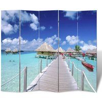 Berkfield Home Folding Room Divider 200x170 cm Beach