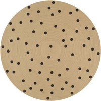 Handmade Rug Jute Print Polka Dot 150 cm
