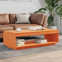 Berkfield Home Coffee Table Wax Brown 110x50x33.5 cm Solid Wood Pine