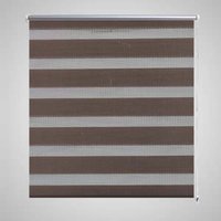 Berkfield Home Zebra Blind 80 x 175 cm Coffee in Brown