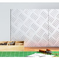 Aluminium Checker Plates 2 pieces Anti Slip 30x30 cm
