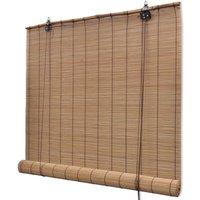 Berkfield Home Brown Bamboo Roller Blinds 120 x 220 cm
