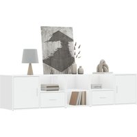 Berkfield Home Corner Cabinet White 200x40x45 cm Engineered Wood | Size: 200 x 40 x 45 cm