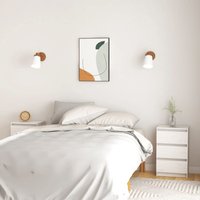 Berkfield Home Bedside Cabinets 2 pcs White 40x29.5x64 cm Solid Pine Wood