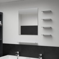 Berkfield Home Wall Mirror with 5 Shelves Silver 50x60 cm