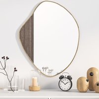 Berkfield Home Wall Mirror Gold 60x50 cm