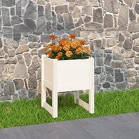 Berkfield Home Planter White 40x40x52.5 cm Solid Wood Pine