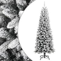 Berkfield Home Artificial Christmas Tree with Flocked Snow 210 cm PVC&PE in White