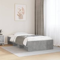 Bed Frame without Mattress Concrete 90x200cm Engineered Wood 90x200 cm