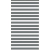 Zebra Blind Dark Grey 120x230 cm Fabric Width 115.9 cm Polyester
