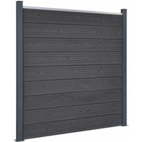 Berkfield Home Fence Panel Set Grey 180x186 cm WPC