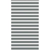 Berkfield Home Zebra Blind Dark Grey 135x230 cm Fabric Width 130.9 cm Polyester