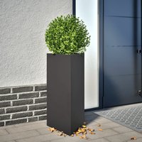 Berkfield Home Garden Planter Black Triangular 40x34.5x70 cm Steel