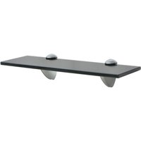 Berkfield Home Floating Shelf Glass 30x10 cm 8 mm in Black