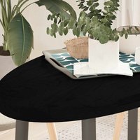 Berkfield Home Table Top Dark Brown 100x50x4 cm Solid Wood Oak Oval | Size: 100 x 50 x 4 cm