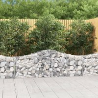 Arched Gabion Baskets 6 pcs 200x30x60 80 cm Galvanised Iron