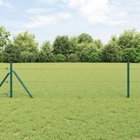 Berkfield Home Hexagon Fence Green 0.5x10 m Steel