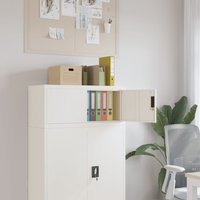 Berkfield Home File Cabinet White 90x40x40 cm Steel | Size: 90 x 40 x 40 cm