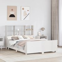Bookcase Bed without Mattress 120x190 cm Small Double Solid Wood Brown