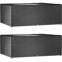 Berkfield Home Garden Furniture Covers 2 pcs 16 Eyelets 278x204x105 cm Rectangular in Black | Size: 278 x 204 x 105 cm