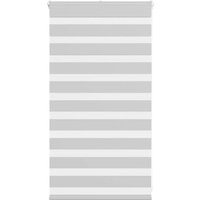 Berkfield Home Zebra Blind Light Grey 80x100 cm Fabric Width 75.9 cm Polyester