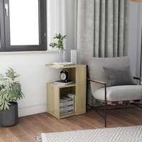 Berkfield Home Side Table Sonoma Oak 36x30x56 cm Engineered Wood in Brown | Size: 36 x 30 x 56 cm