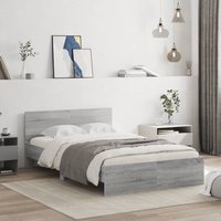 Berkfield Home Bed Frame without Mattress Grey Sonoma 120x190 cm Small Double