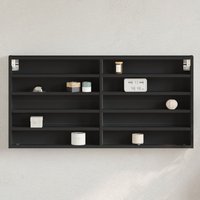 Berkfield Home Vitrine Cabinet Black 100x8.5x50 cm Engineered Wood