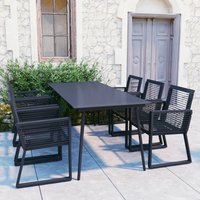7 Piece Outdoor Dining Set PVC Rattan