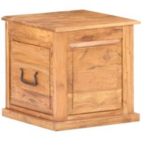 Berkfield Home Chest 40x40x40 cm Solid Acacia Wood in Brown | Size: 40 x 40 x 40 cm